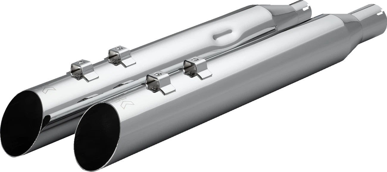 KHROME WERKS 4" HP-Plus Slip-On Mufflers for M8 (2017–2023) - Slash Up, Ripper Baffle