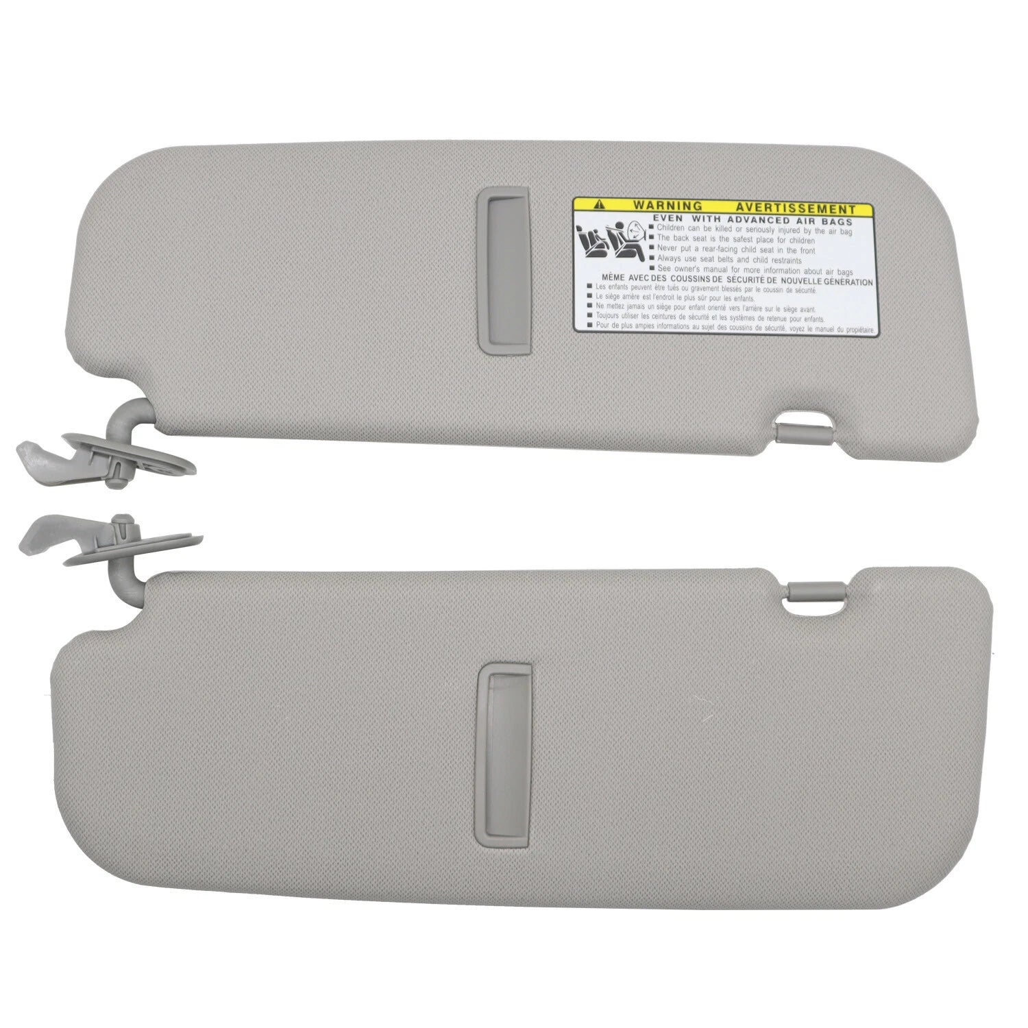 Set of 2 Sun Visors for Hyundai Veloster (2012–2015) Gray