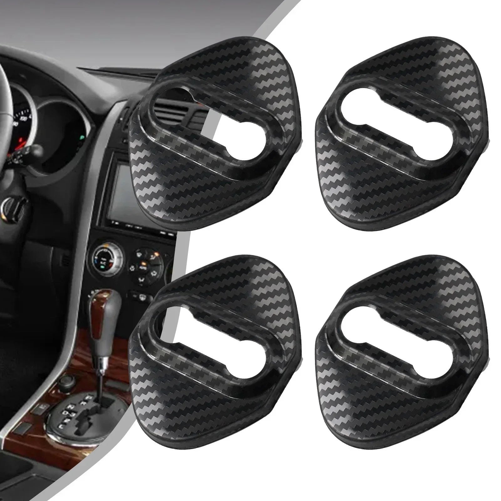 Black Door Lock Protective Cover Trim for Toyota Tundra (2014–2023)