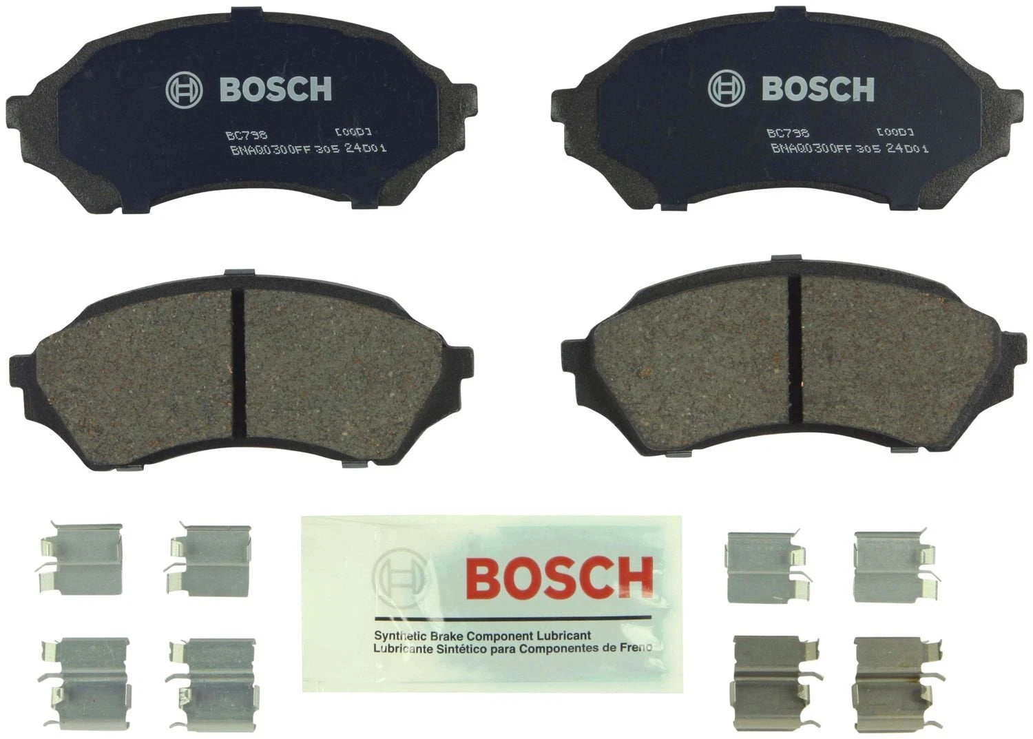 Set of 4 Bosch Front Disc Brake Pads for (BC798)