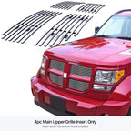 Upper Stainless Steel Chrome Billet Grille Insert for Dodge Nitro (2007-2011)