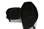 Carbon Fiber Console Lid Armrest Cover for Audi Q7 (2007–2015) Red Stitch
