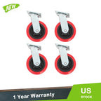 Set of 4 Heavy Duty 6 Inch Swivel Caster Wheels for Various Models