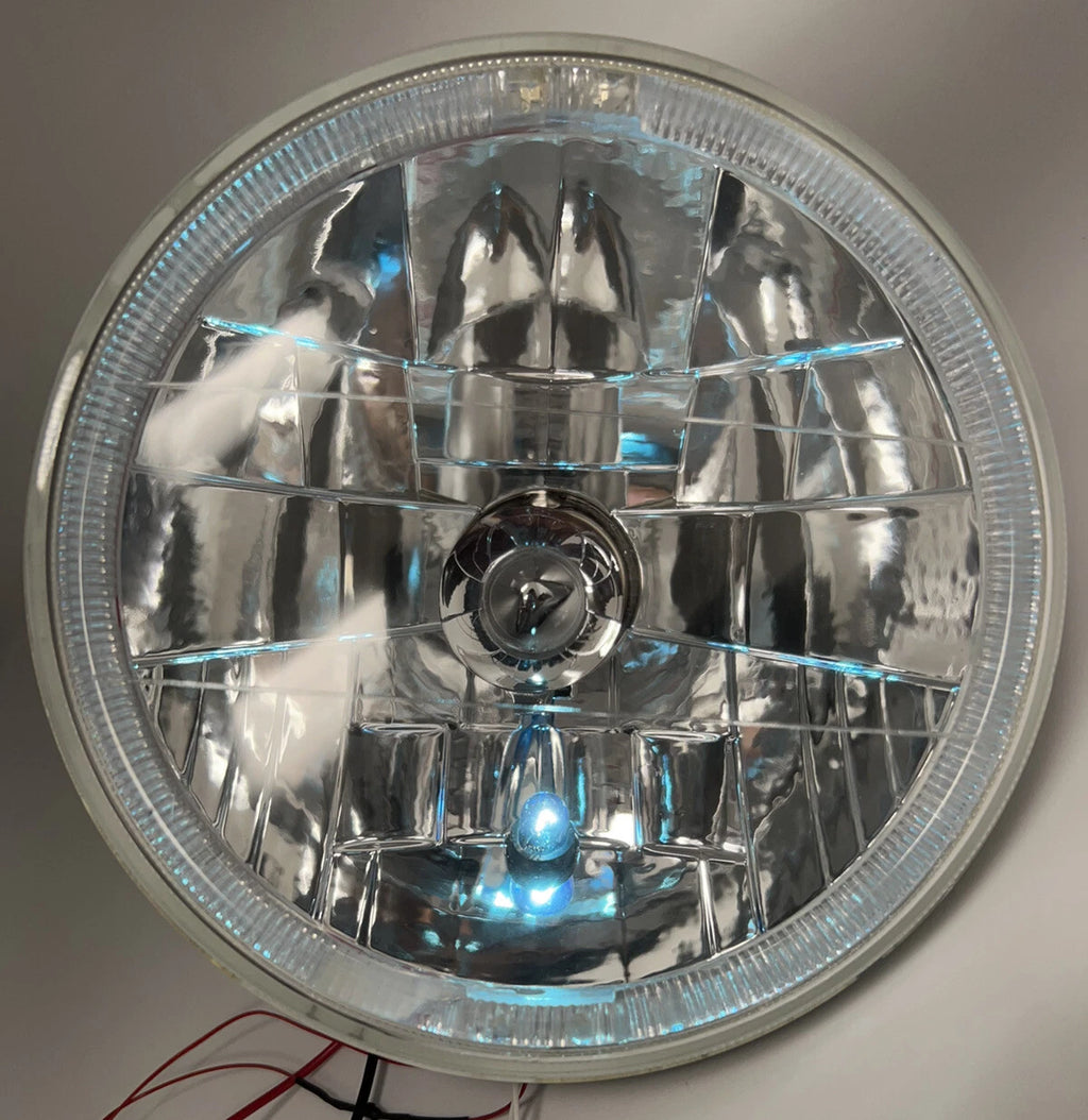 Headlight Bulbs H4 Pair with Blue LED Halo and Blue Turn Signal for Pair (2005–2015)