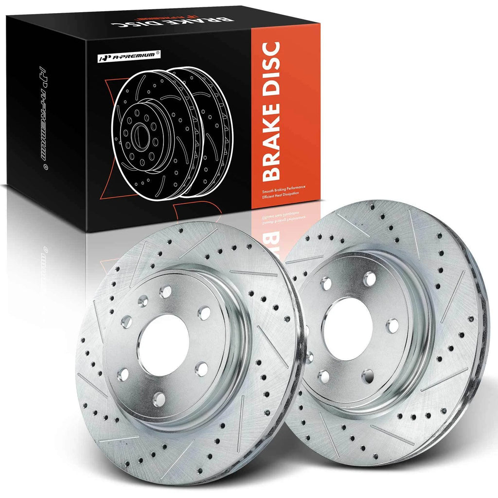 Front Side Drilled Rotors for Chevy Traverse GMC Acadia Buick Enclave (2009–2023)