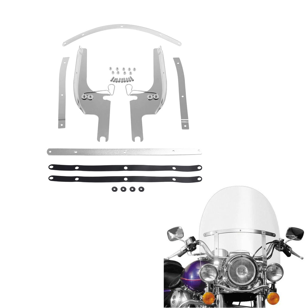 Chrome Windshield Bracket Mount for Harley Touring Road King (1994–Present)