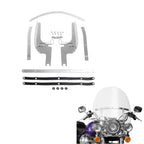 Chrome Windshield Bracket Mount for Harley Touring Road King (1994–Present)