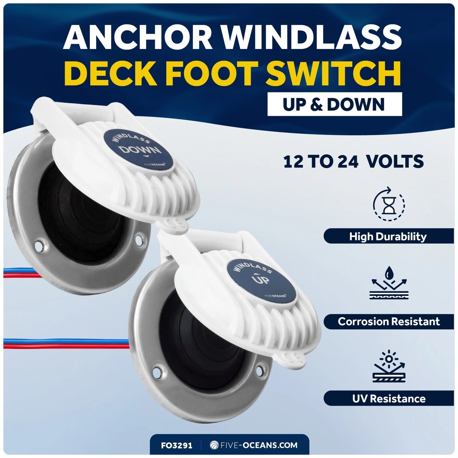 Foot Switch for Five Oceans Anchor Windlass (FO3291)