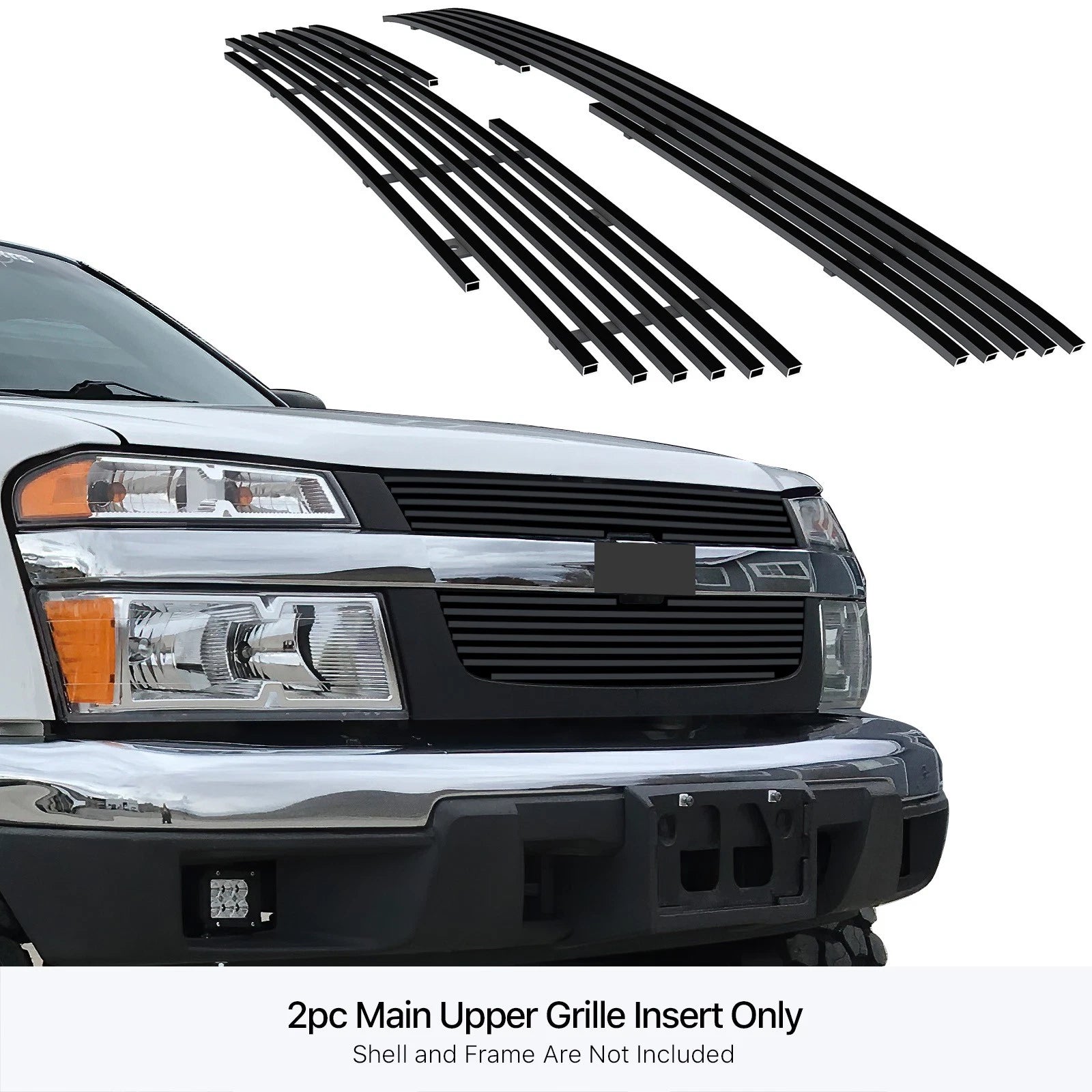 Upper Black Billet Grille Insert for Chevy Colorado (2004-2012)