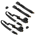 Set of 2 Retractable Adjustable 3 Point Seat Belts for Universal Fit