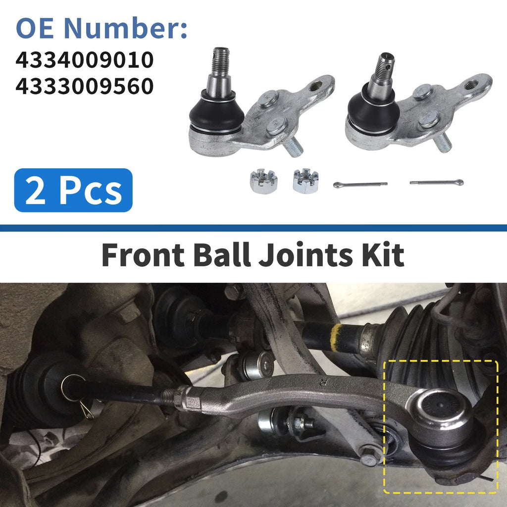 2X Front Lower Ball Joints for Toyota Camry (2001–2006) No. 4334009010/4333009560