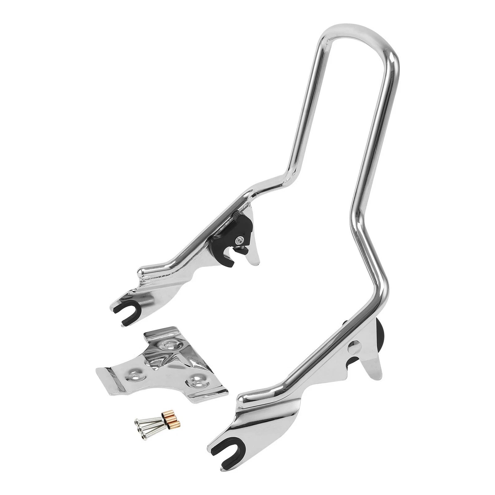 Chrome Detachable Upright Sissy Bar Backrest for Harley Touring (2009–2025)