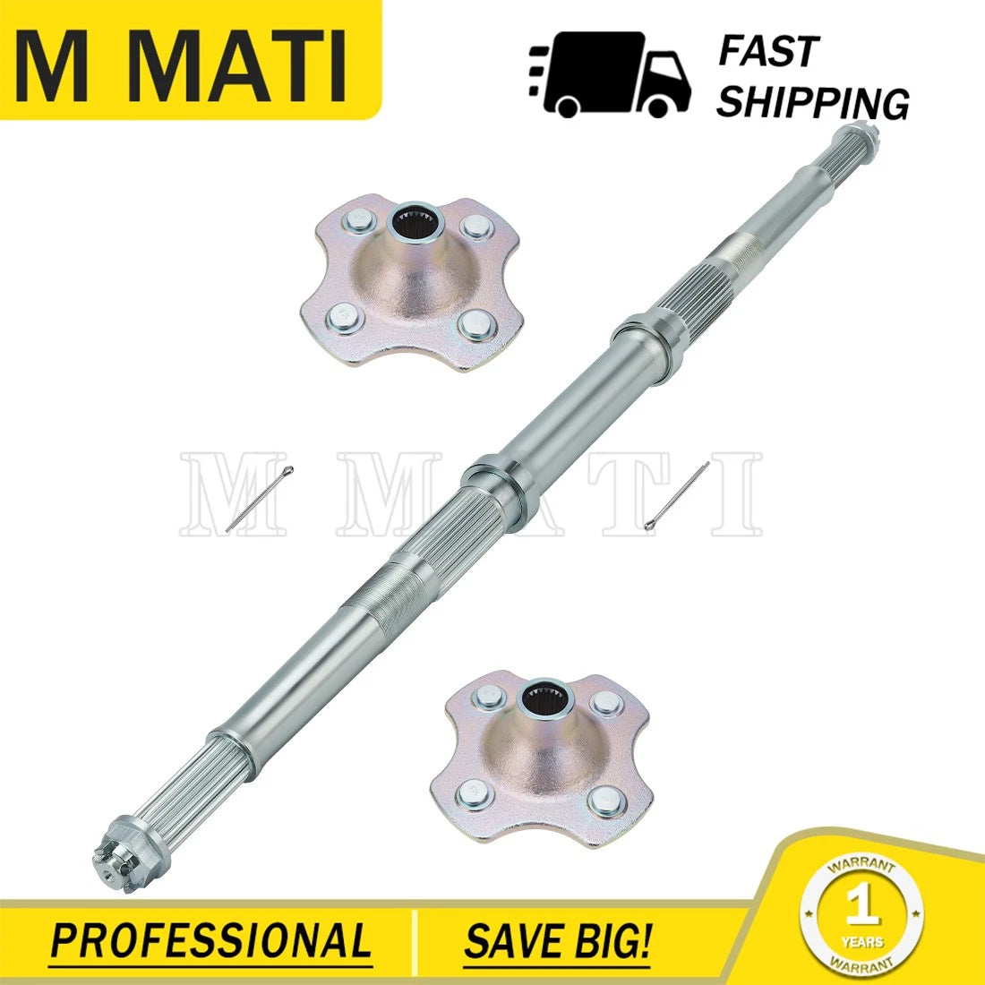 Rear Axle Shaft with Wheel Hub for Honda TRX300 Fourtrax (1993–2000)