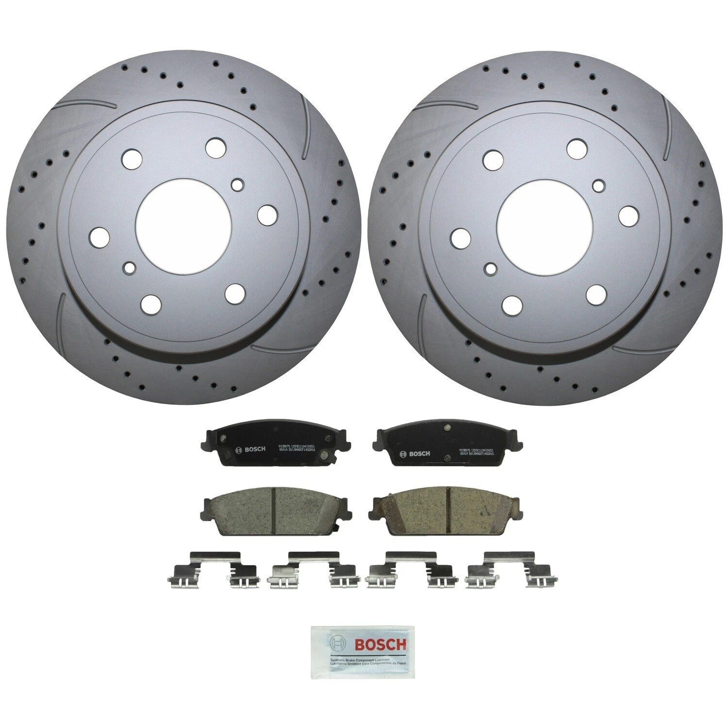 Rear Brake Kit with 345mm Rotors & Ceramic Pads for Cadillac Chevrolet GMC