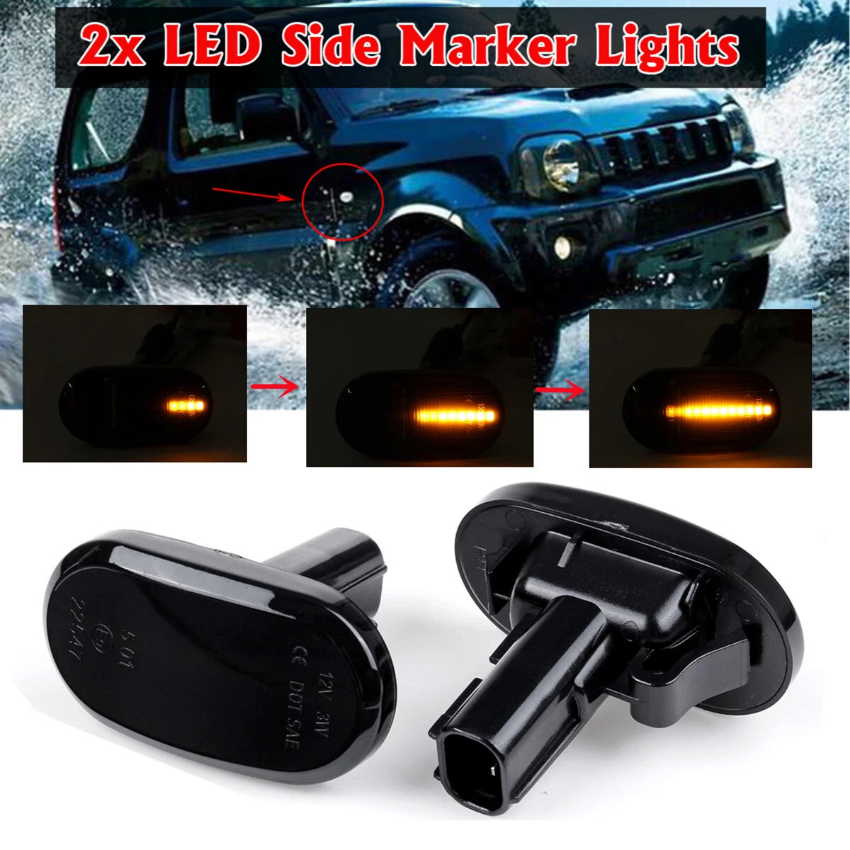 Sequential LED Side Marker Blinker Light for Suzuki Jimny (2018–2023)