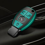 Green 3-Button Smart Key Fob Cover Case for Mercedes-Benz (— —)
