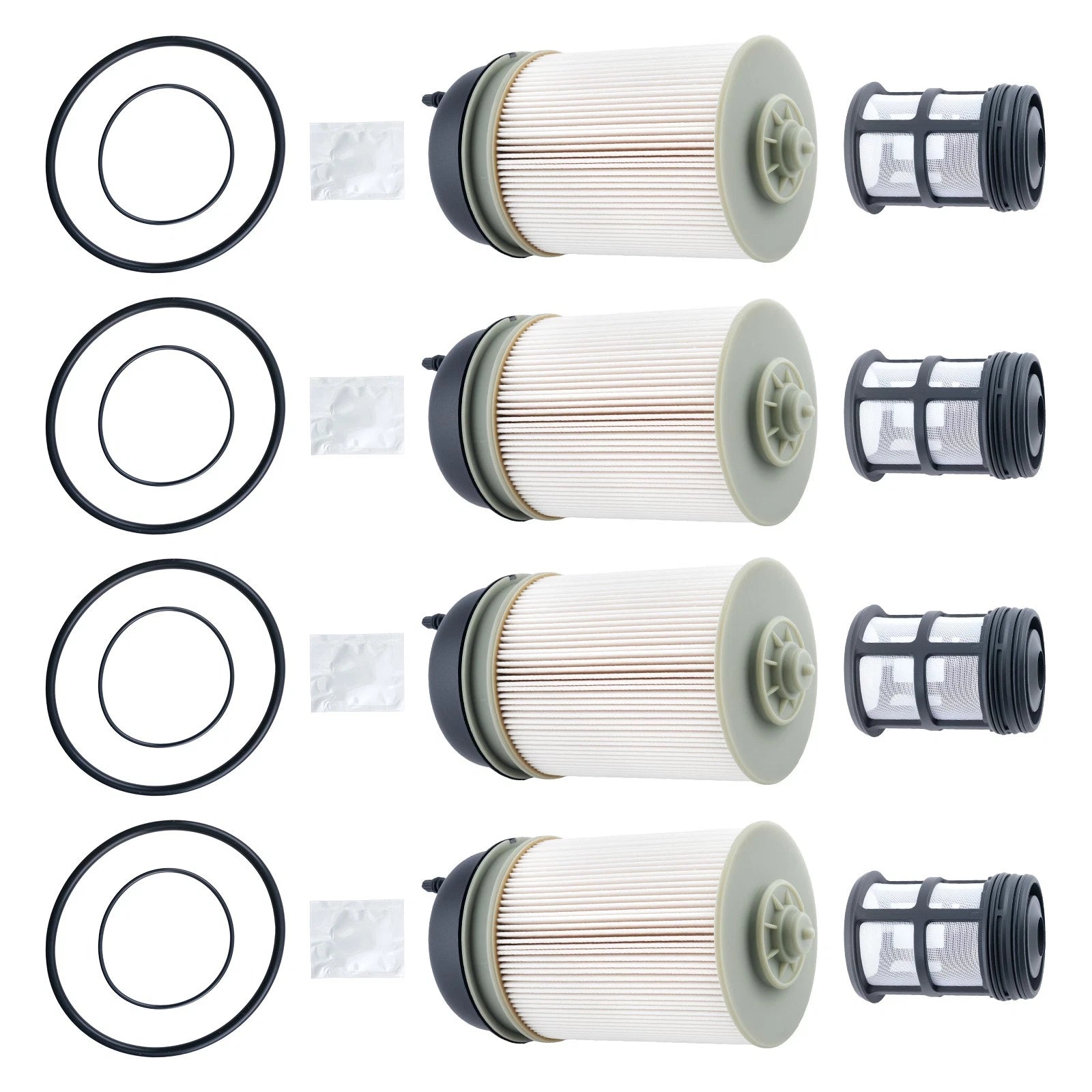 Set of 4 Fuel Filters for Detroit Diesel DD13/DD15/DD16 (2014–2024)