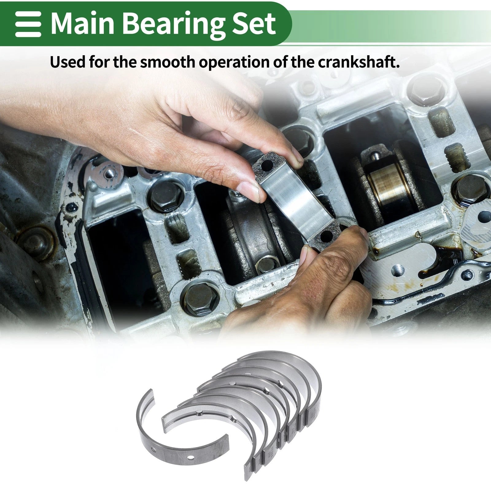 Main Bearing Set No. 1170131080 for Toyota Tundra (2005–2014)