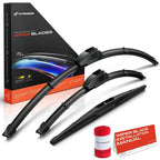 Set of 3 Windshield Wiper Blades for Nissan Leaf Mazda CX-30 
