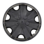 Set of 4 Wheel Hub Caps for Universal Vehicles (15") Black & Silver