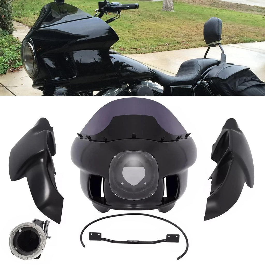 Front Upper Fairing & Lower Leg Fairings for Harley Dyna Street Bob (2006–2017)