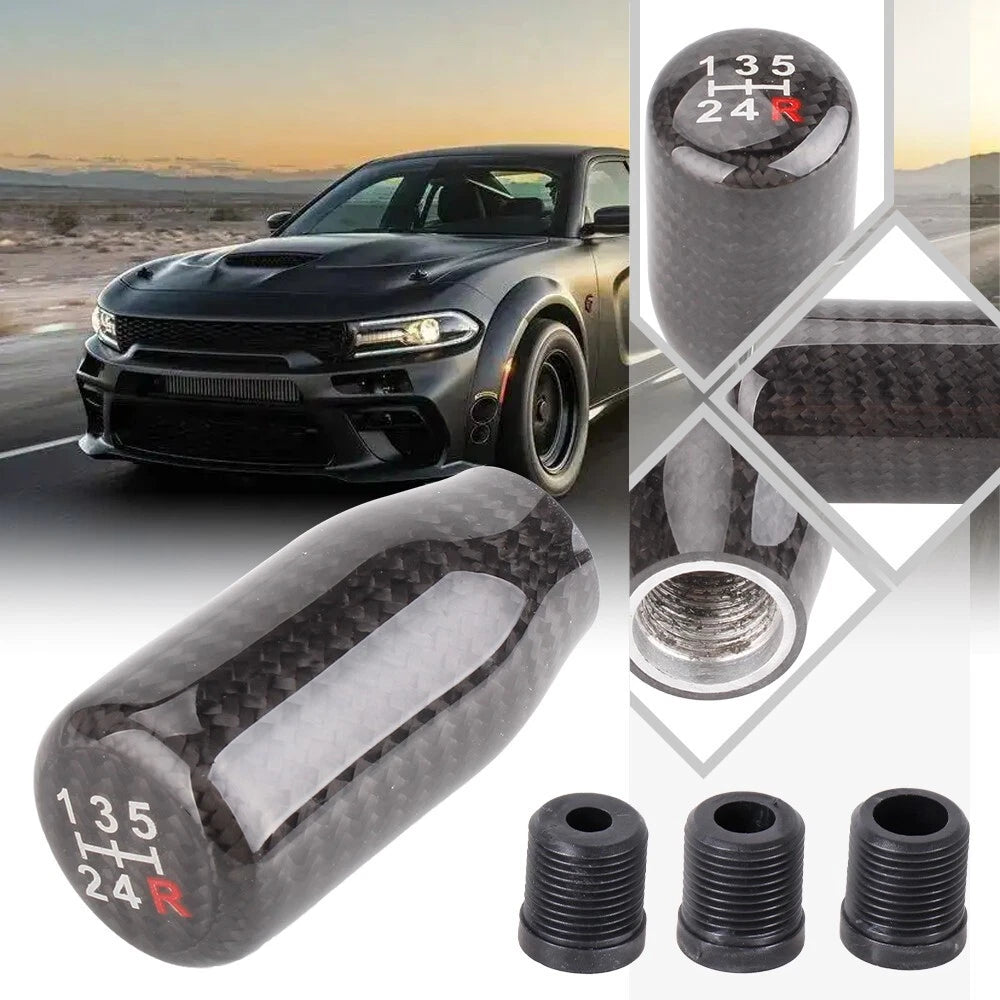 Carbon Fiber Manual Gear Shift Knob for Universal 5 Speed