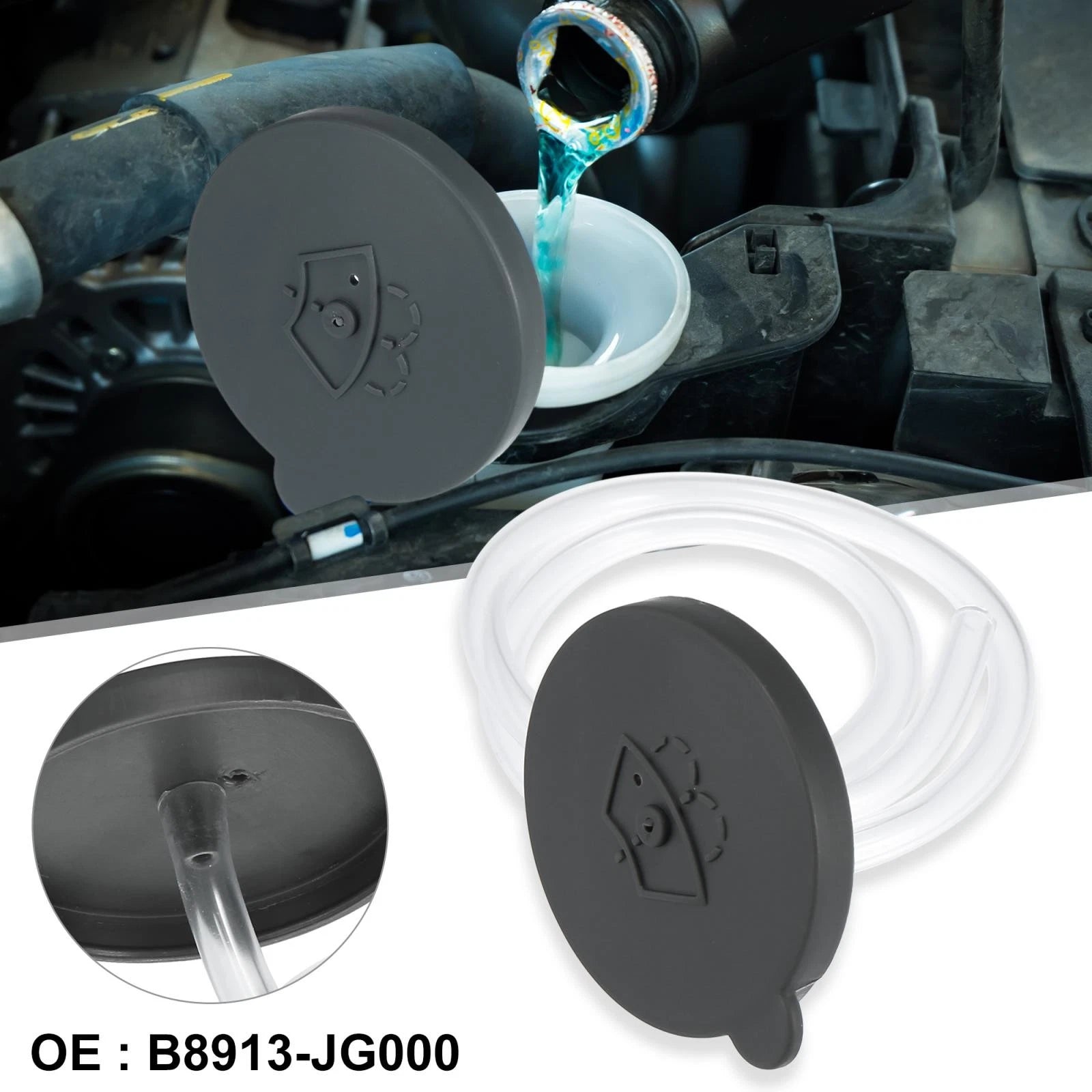 Fluid Reservoir Tank Bottle Cap Cover for Nissan Rogue (2008–2013) B8913-JG000