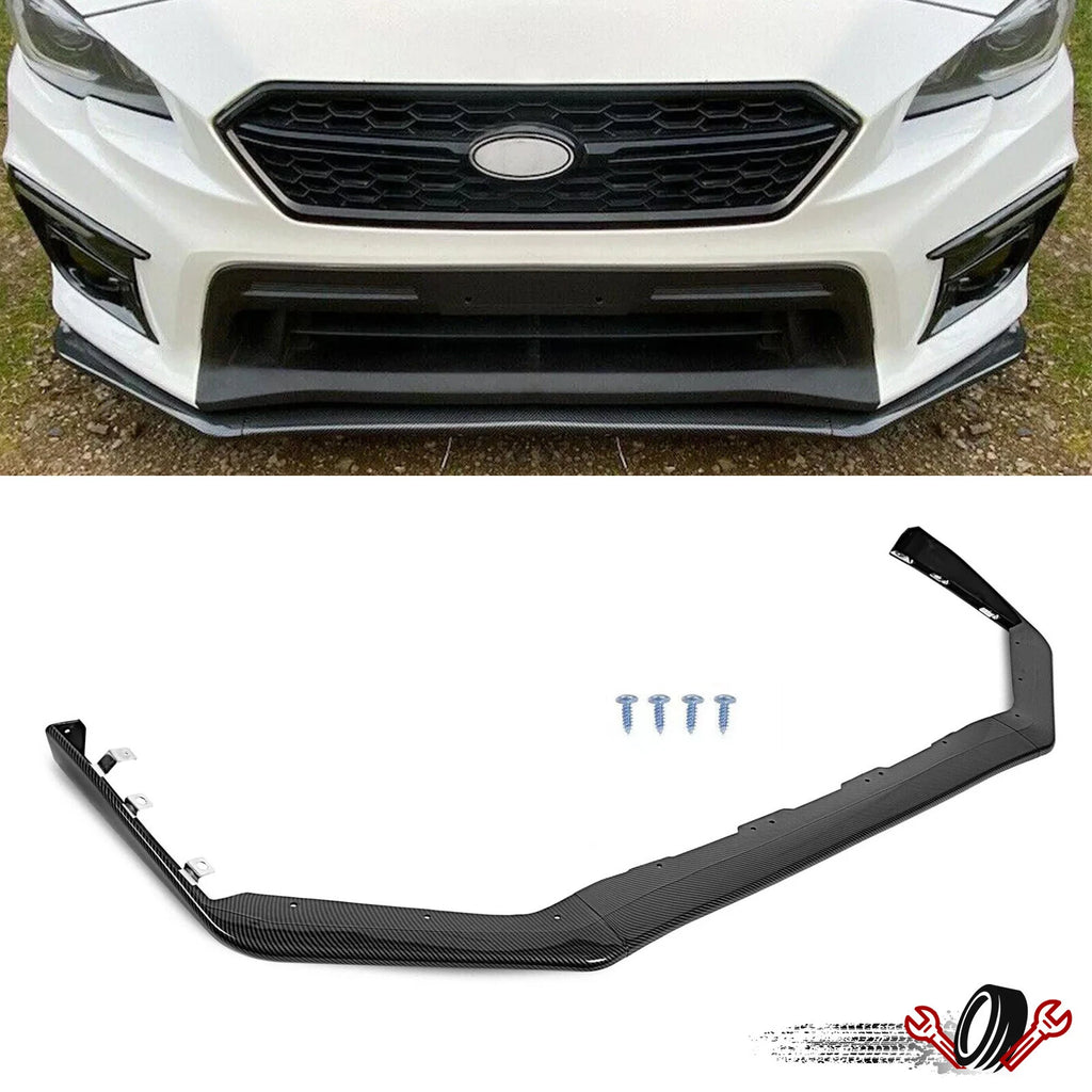 Carbon Look Front Bumper Lip for Subaru WRX STI (2015–2021)