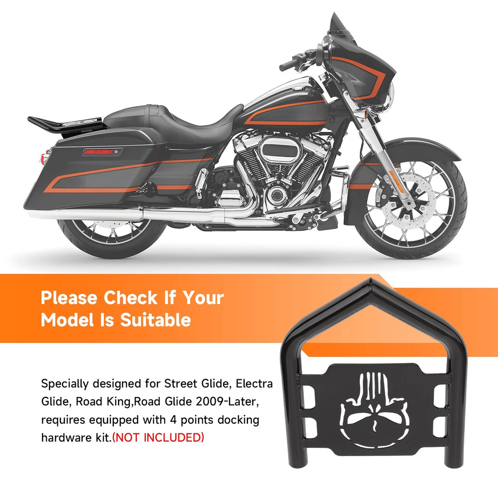 Luggage Rack for Harley Touring Models (2009–Present) - Black Detachable
