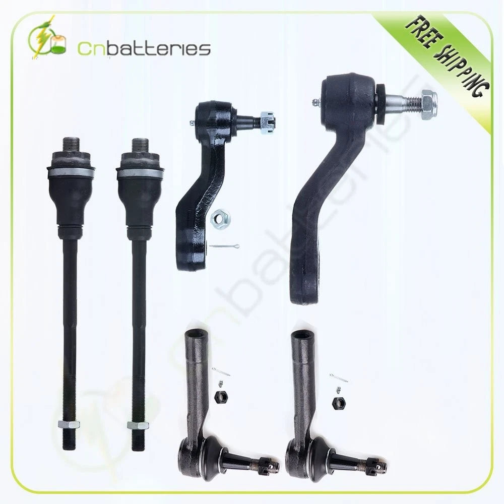 Set of 6 Tie Rod Pitman & Idler Arm Kit for GMC Sierra 1500 4WD (1999–2006)