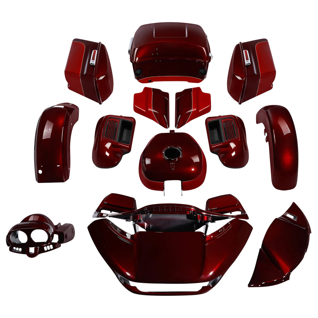 Fairings for Harley Road Glide (2015) Mysterious Red Sunglo/Velocity Red Sunglo