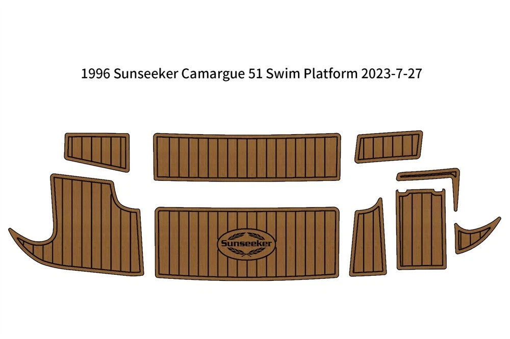 EVA Foam Faux Teak Deck Flooring for Sunseeker Camargue 51 (1996)