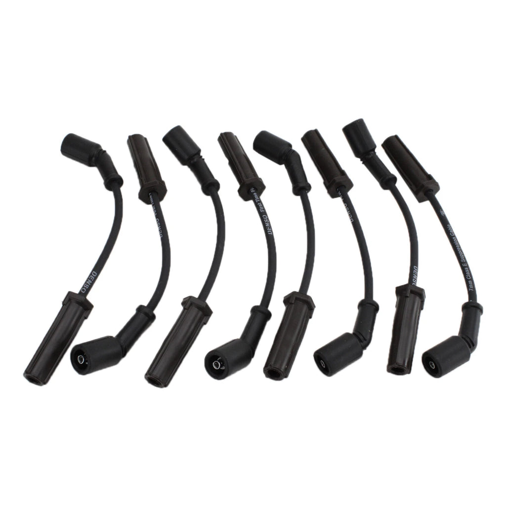 Set of 4 Denso 7mm Spark Plug Wires for Cadillac Chevrolet GMC Hummer V8