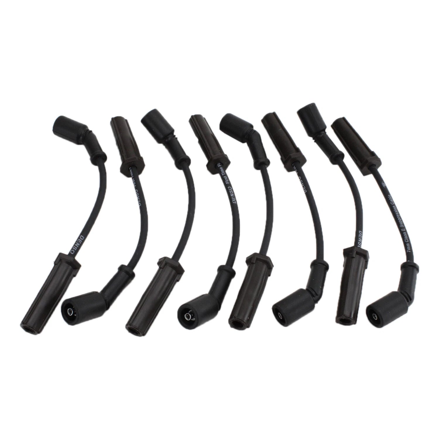 Set of 4 Denso 7mm Spark Plug Wires for Cadillac Chevrolet GMC Hummer V8