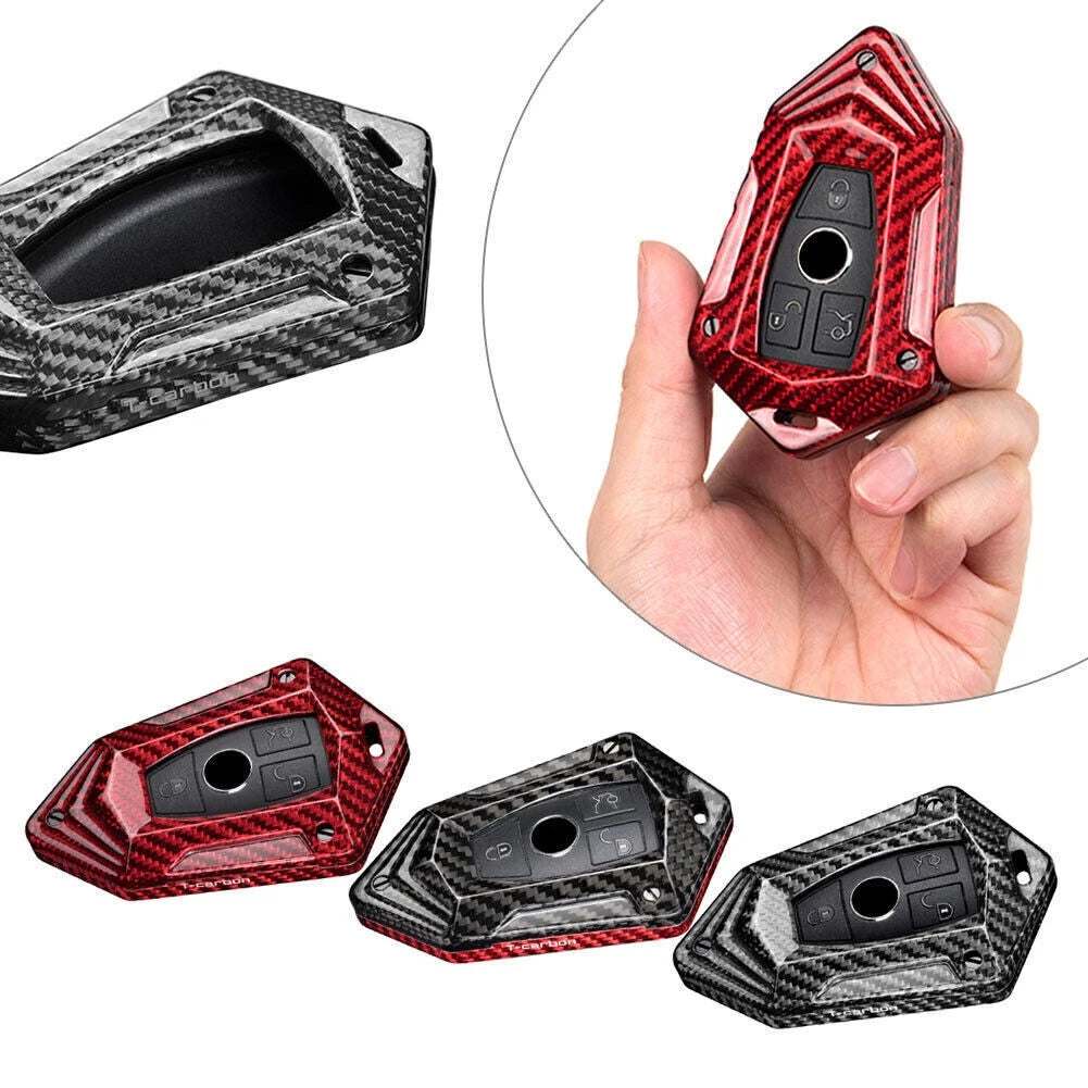 Key Fob Case Cover for Mercedes Benz C/CLA/CLS/CLK/GLK/GLA/GLC (Carbon Fiber)
