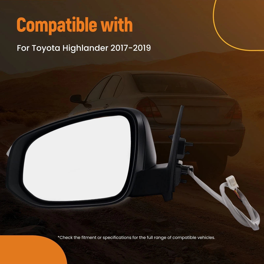 Left Side Mirror for Toyota Highlander (2014–2019) 879450E040A0 Signal