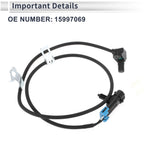ABS Wheel Speed Sensor No. 15997069 for Chevrolet Astro (1994–2004) 1 Pc Front Left