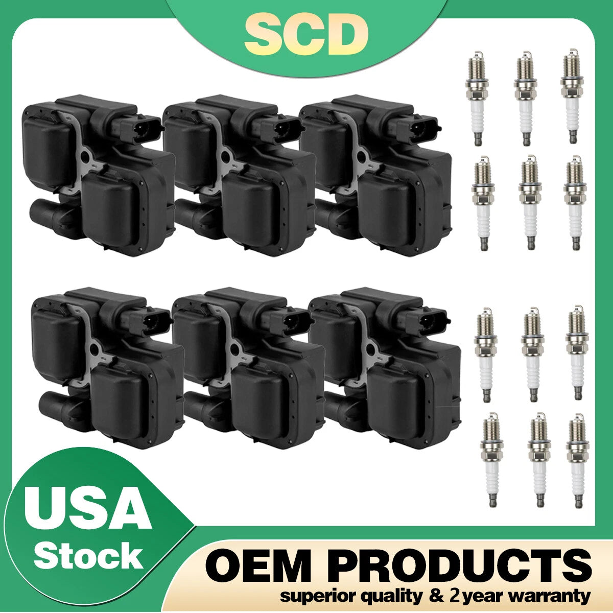 Set of 8 Ignition Coils & 12 Platinum Spark Plugs for Mercedes CLK320 (1998–2008)