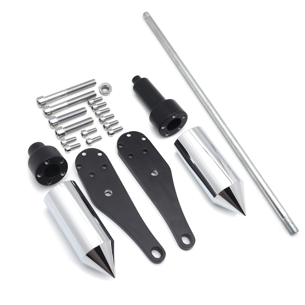 Chrome Spike Frame Slider Protector for Kawasaki ZX 10R (2006–2007)