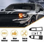 2pcs Window Lift Trim Switch Panel Stickers for Dodge Challenger (2008–2014)