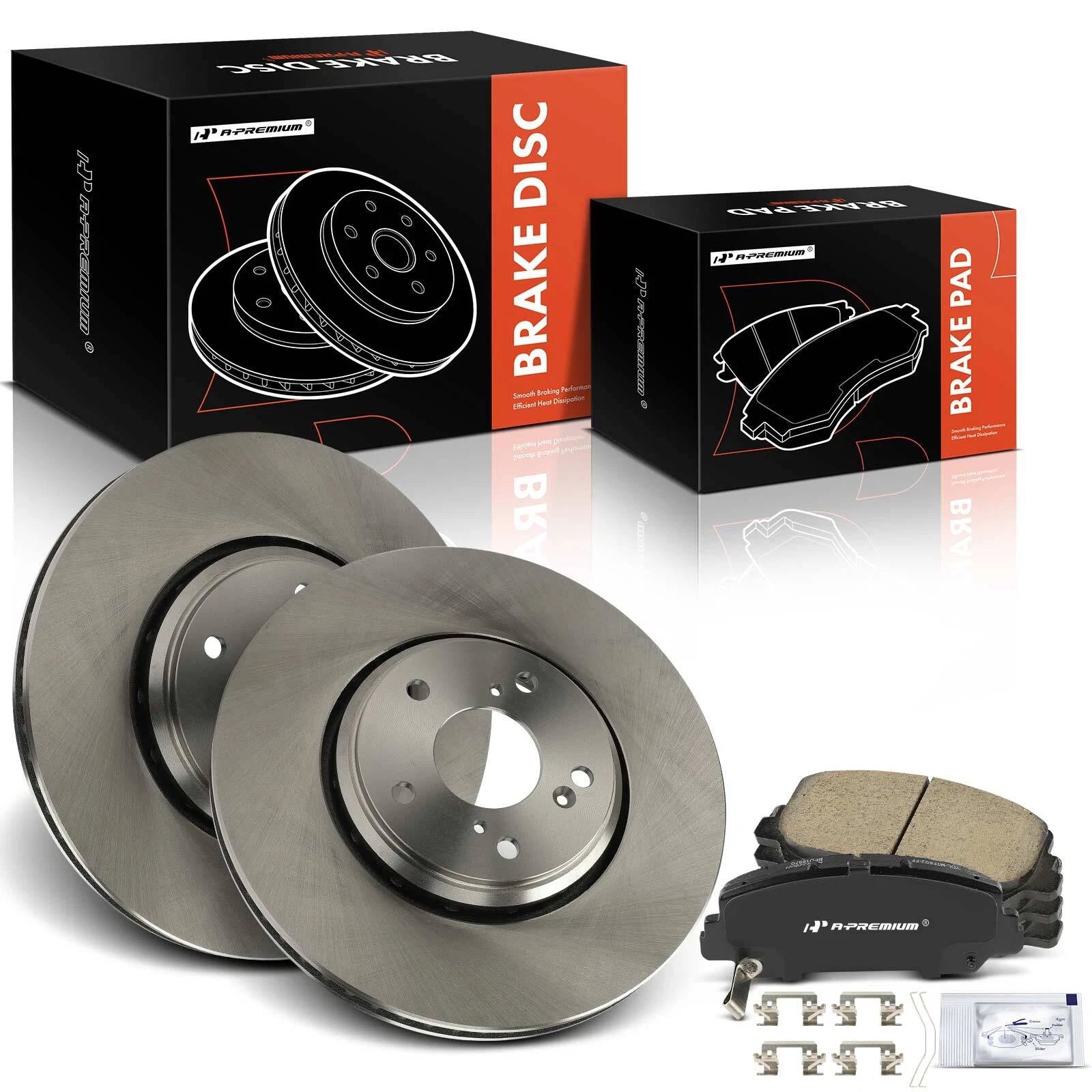 Front Disc Brake Rotors & Ceramic Pads for Honda Civic (2017–2020)