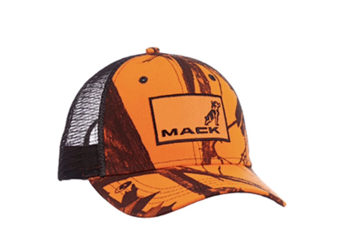 Mack Trucks Snapback Cap Hat - Blaze Orange Mossy Oak Camo