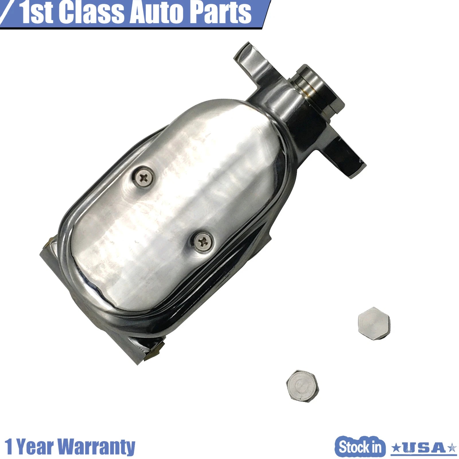 1" Bore Chrome Aluminum Brake Master Cylinder for GM Street Top Rod (Fits 1960–1987)