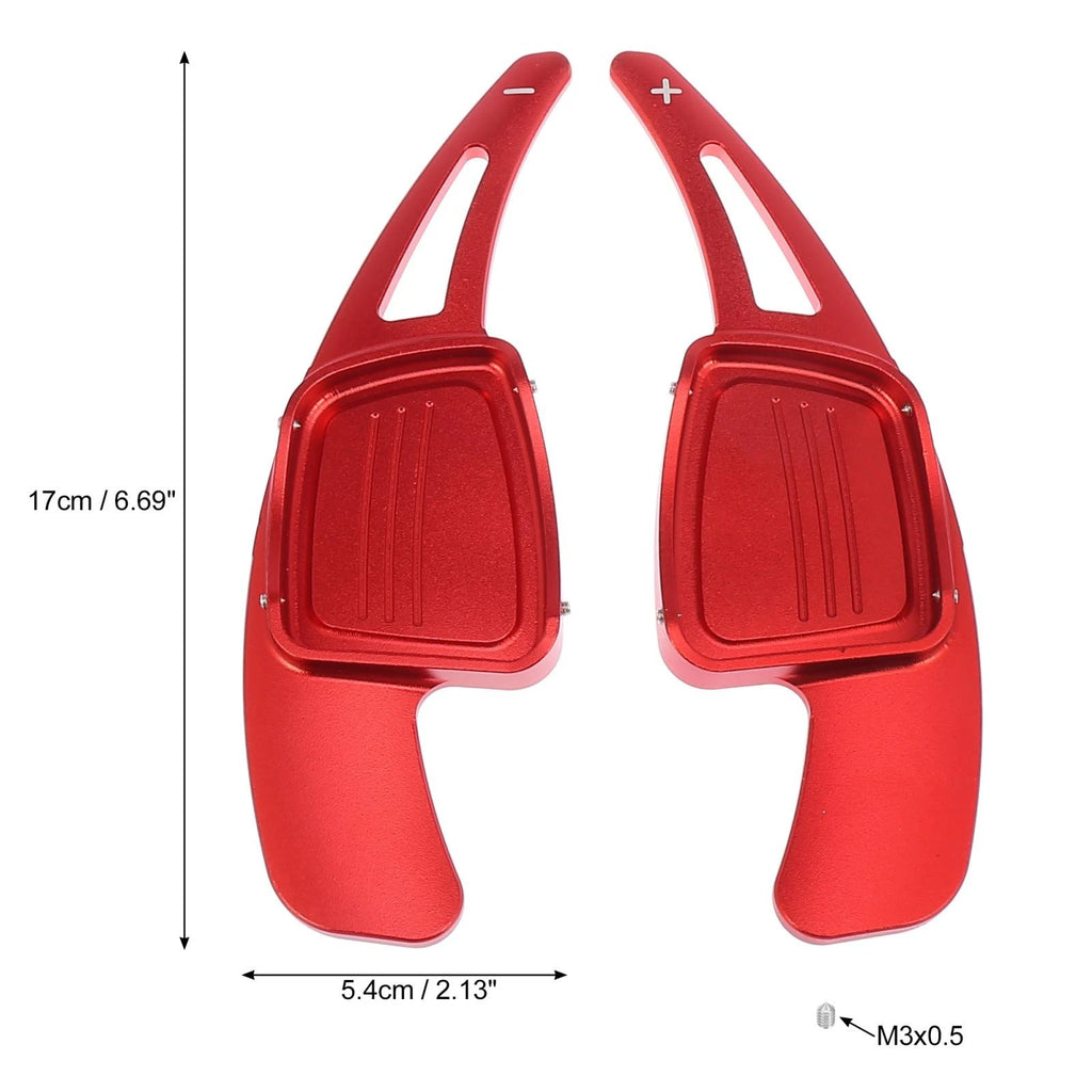 Pair Red Shift Paddle Shifters for Audi A3 A4L A5 A8 Q5 R8 Q7 (2010–2023)