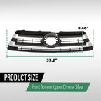 Front Bumper Upper Grille for Toyota Highlander (2017–2019) Black & Chrome