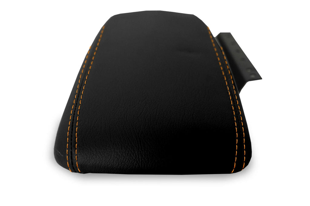 Leather Console Armrest Cover for Ford Crown Victoria (2003–2011) Orange Stitch