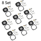 Set of 8 Carburetor Gasket Kit for Tecumseh Jiffy Ice Auger 30 & 31 (630978, 630932)