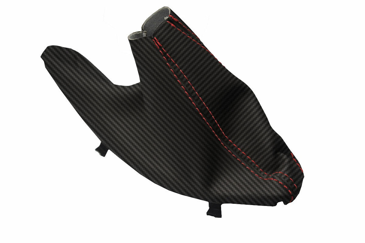 E Brake Boot Cover for BMW F30 F31 F32 F33 F34 F35 (2014–2019) Red Stitch Carbon Fiber