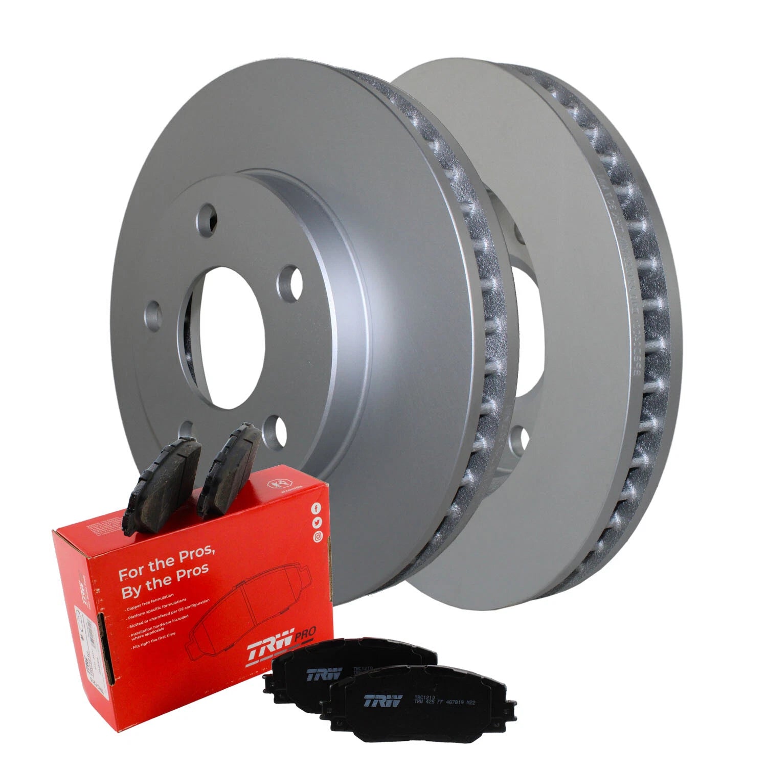 Front Brake Kit 278mm Rotors TRW Metallic Pad for Buick Chevy Oldsmobile Pontiac