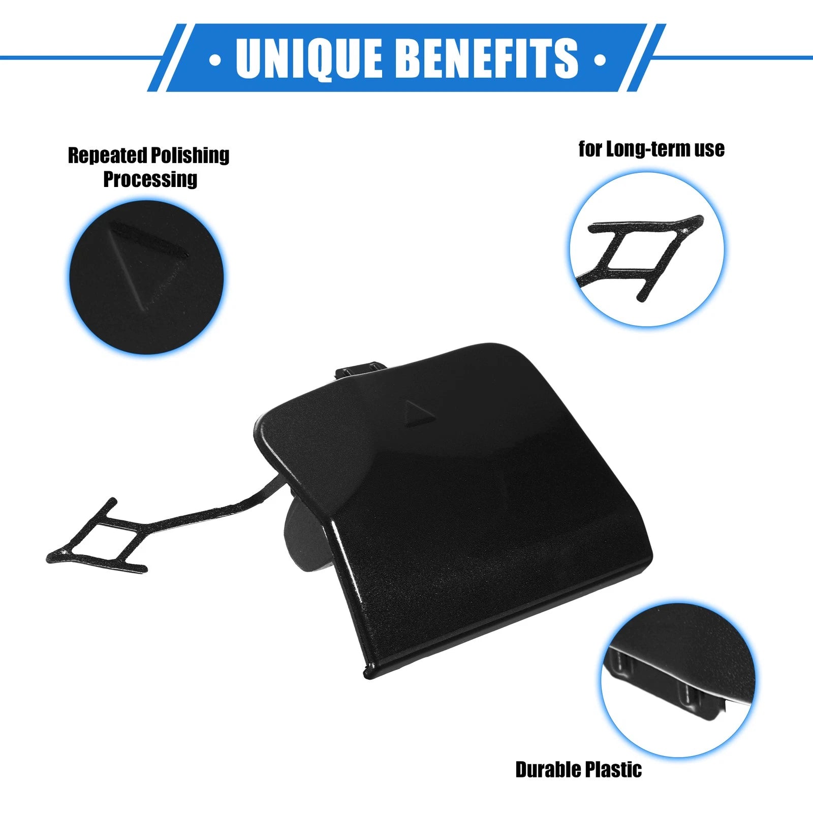 Tow Hook Eye Hole Cover Cap for BMW X3 G08 (2018–2023) Black Rear Right